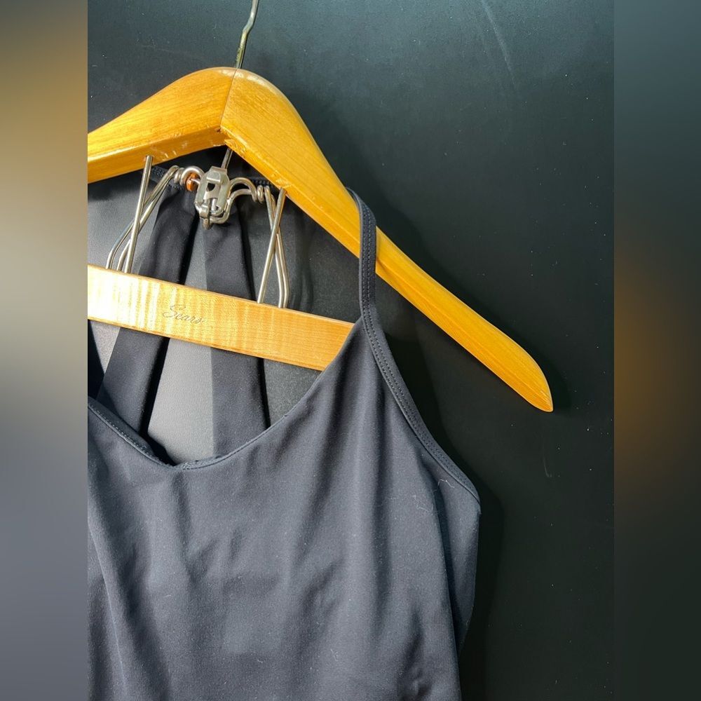 Fabletics Solid Black Diara Peplum Performance Ta… - image 5